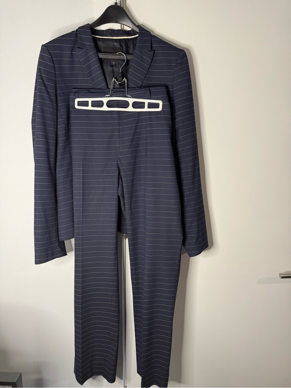 Banana Republic Navy Pinstripe Two-Piece Pantsuit